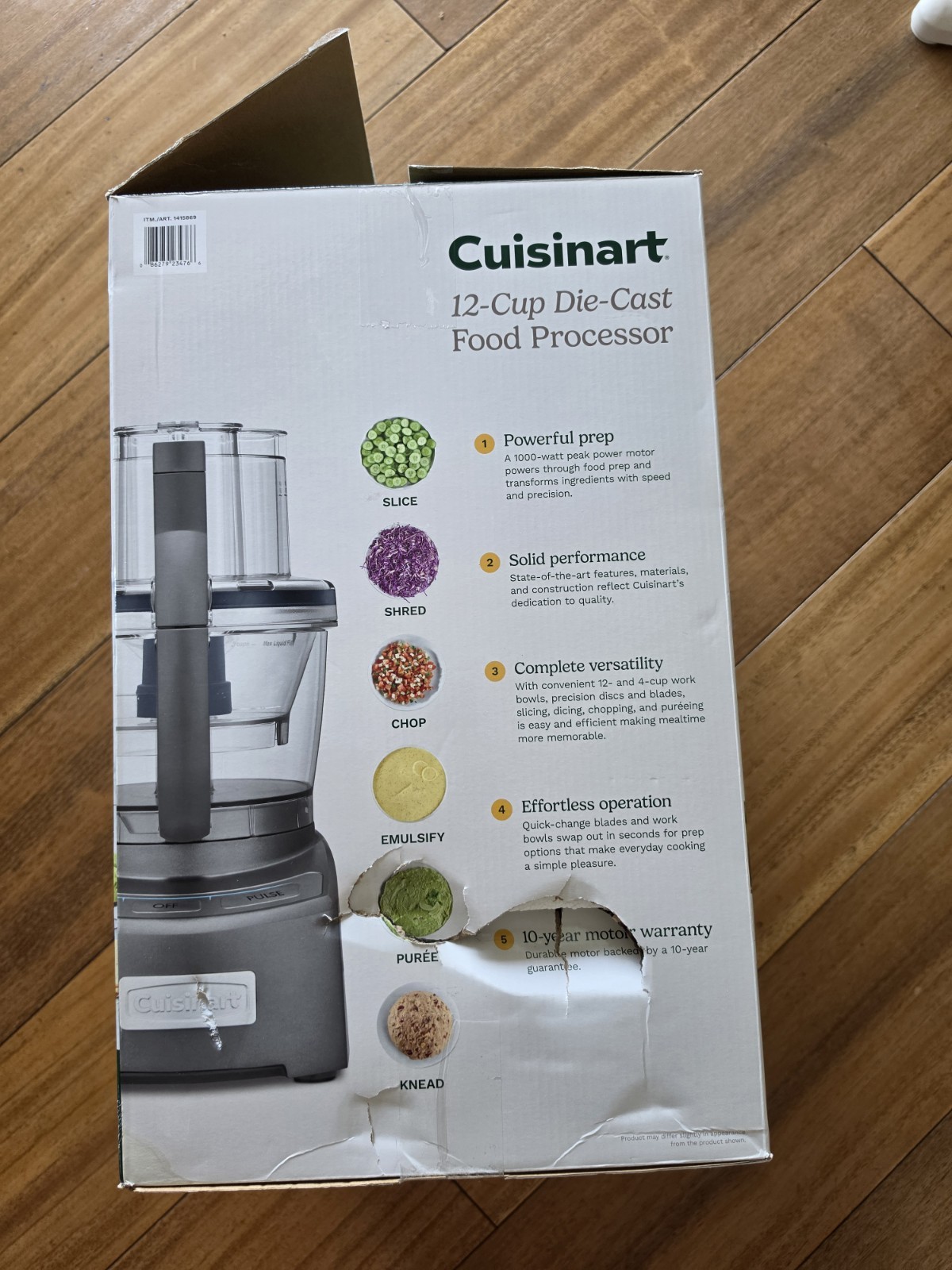 Cuisinart 12-Cup Die-Cast Food Processor 1000W Touchpad 3-Speed Slice