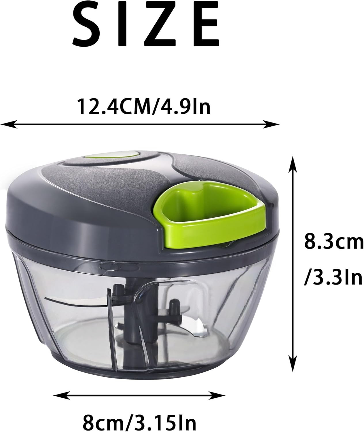 Manual Food Processor Vegetable Chopper, Portable Hand Pull String Garlic Mincer