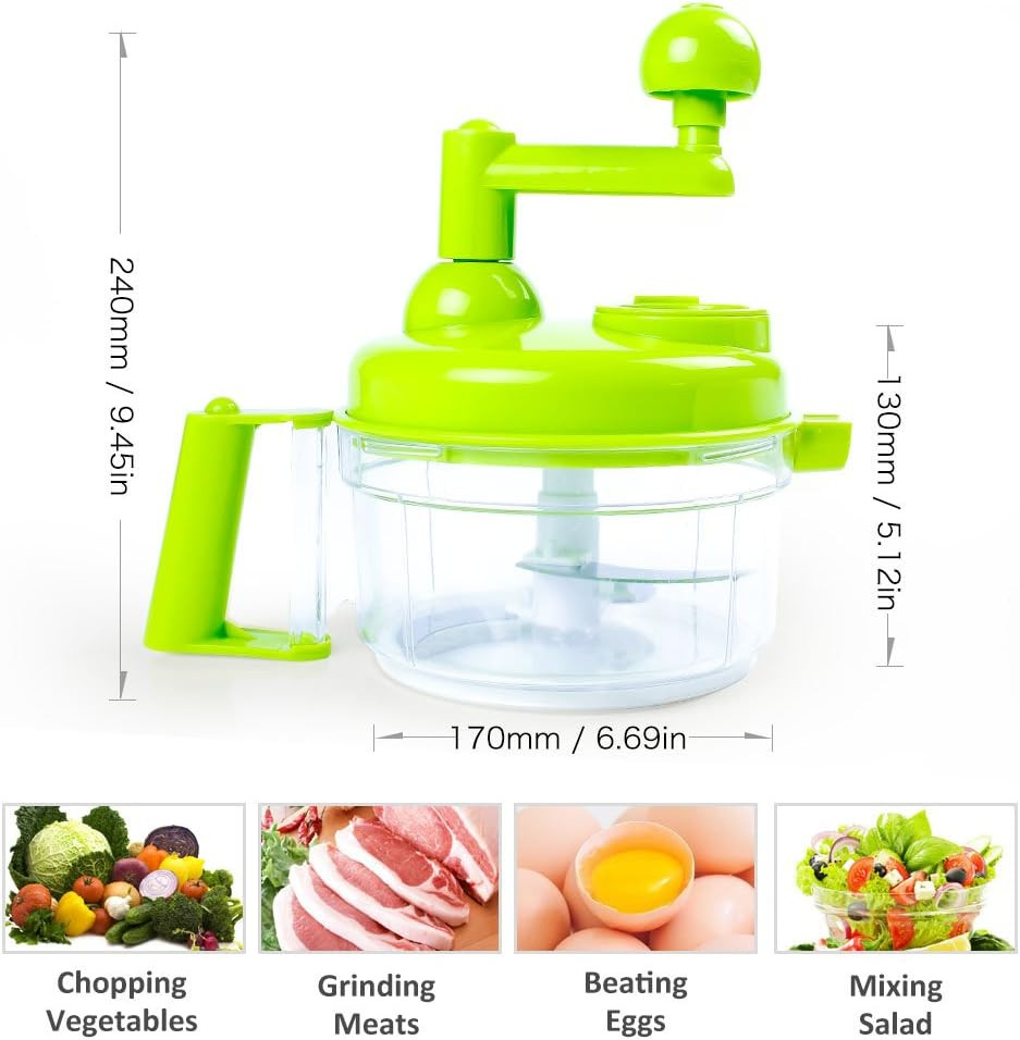 Manual Vegetable Cutter Food Processor 8 in 1 – Chopper, Mixer, Blender, Whipper