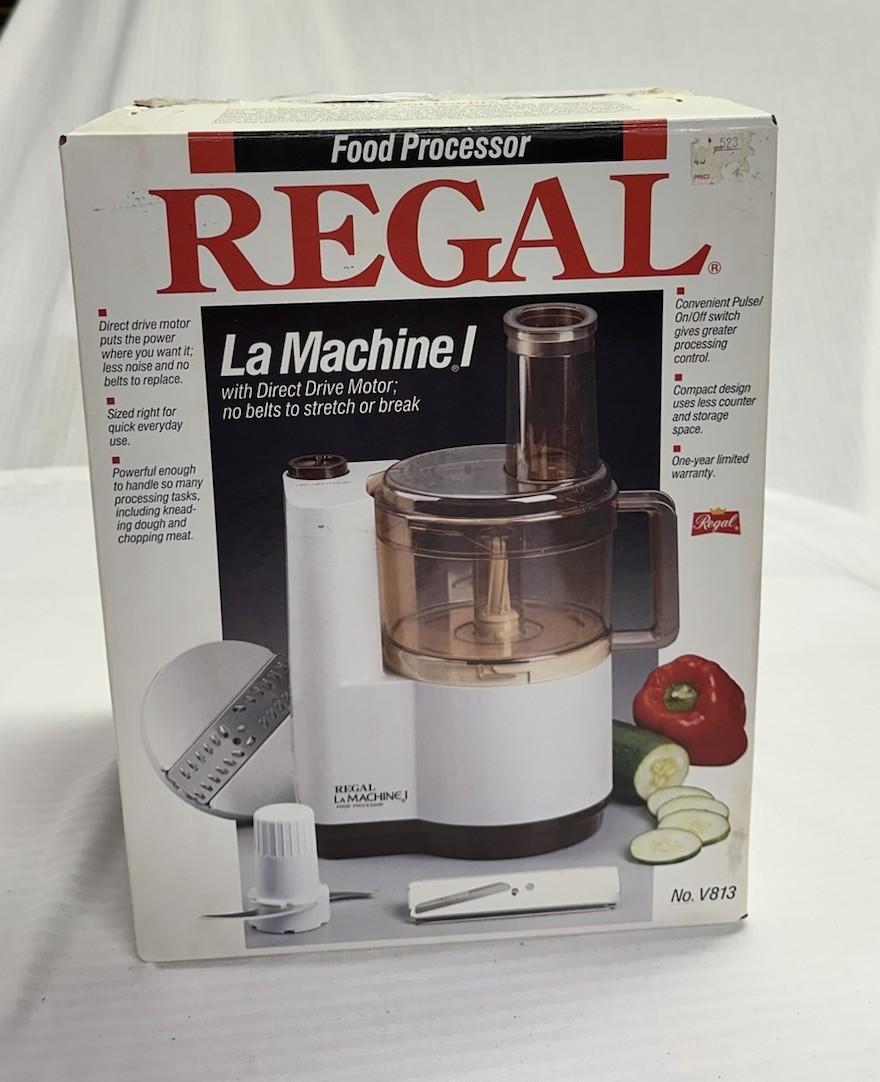 Vintage Regal La Machine I Food Processor V813 /Blades & Accessories
