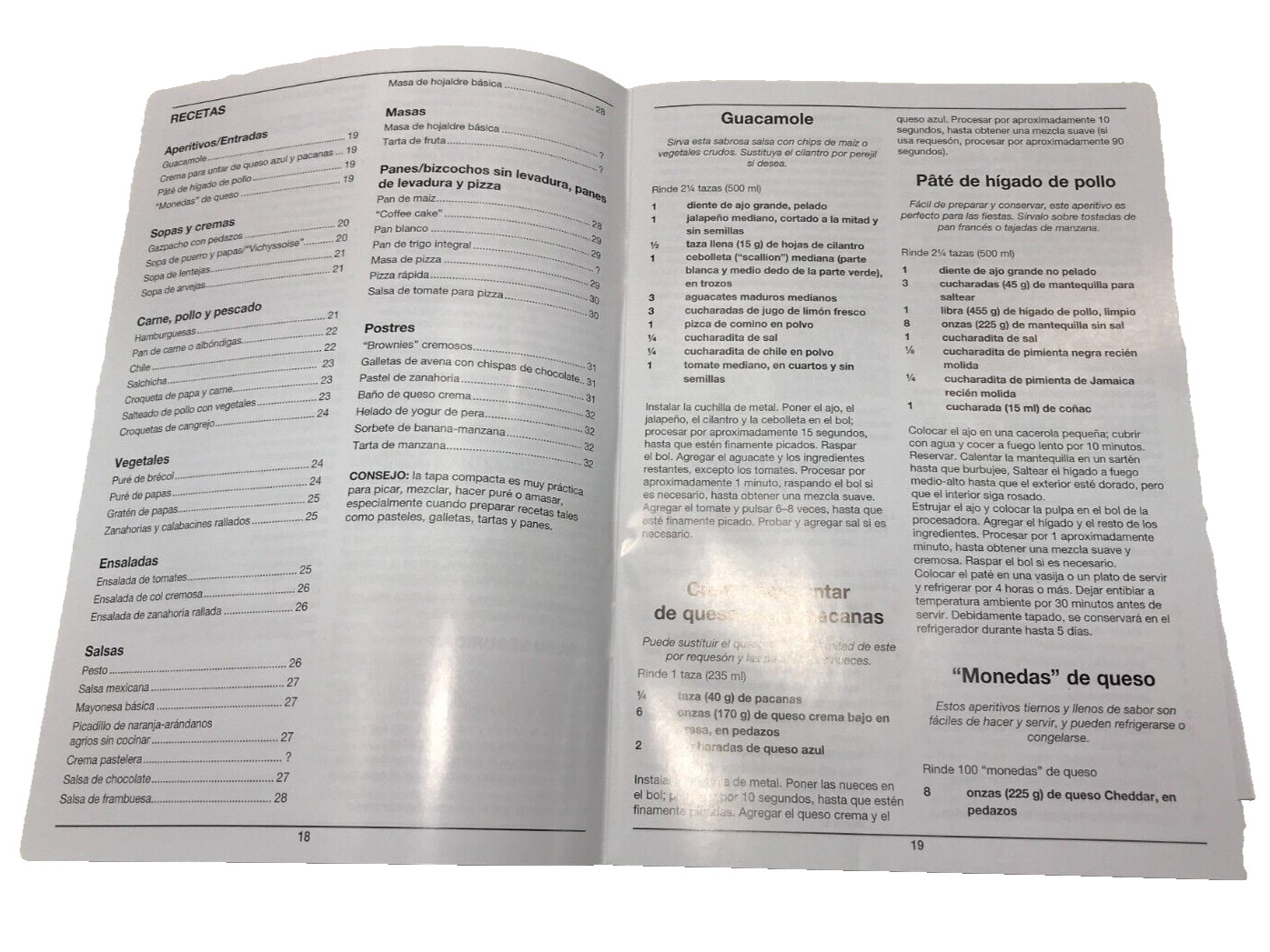 Cuisinart DLC-10SY USER INSTRUCTION MANUAL RECIPE BOOK Genuine English Spanish