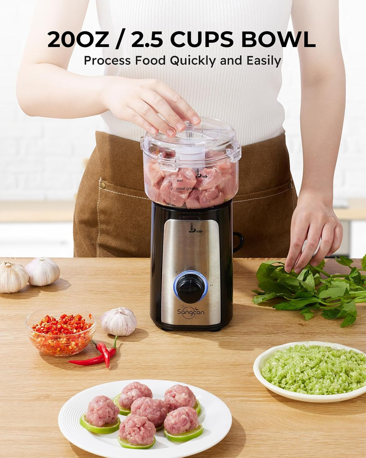 Sangcon Blenders for Kitchen, 5-In-1 Food Processor Combo for Smoothies Set | Bp