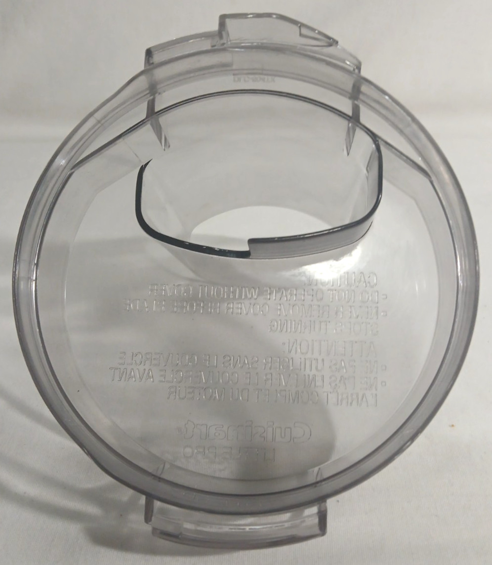 OEM Cuisinart Lid DLC-504TX with Pusher Little Pro Plus Replacement Very Good