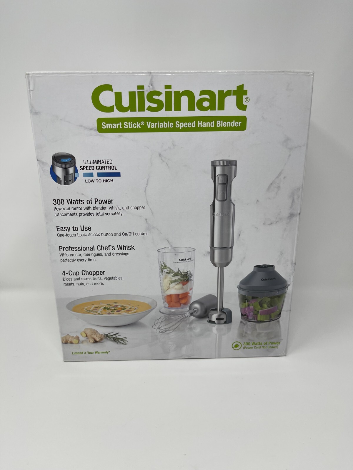 Cuisinart HB-900PC Immersion Hand Blender Smart Stick Variable Speed Storage Bag