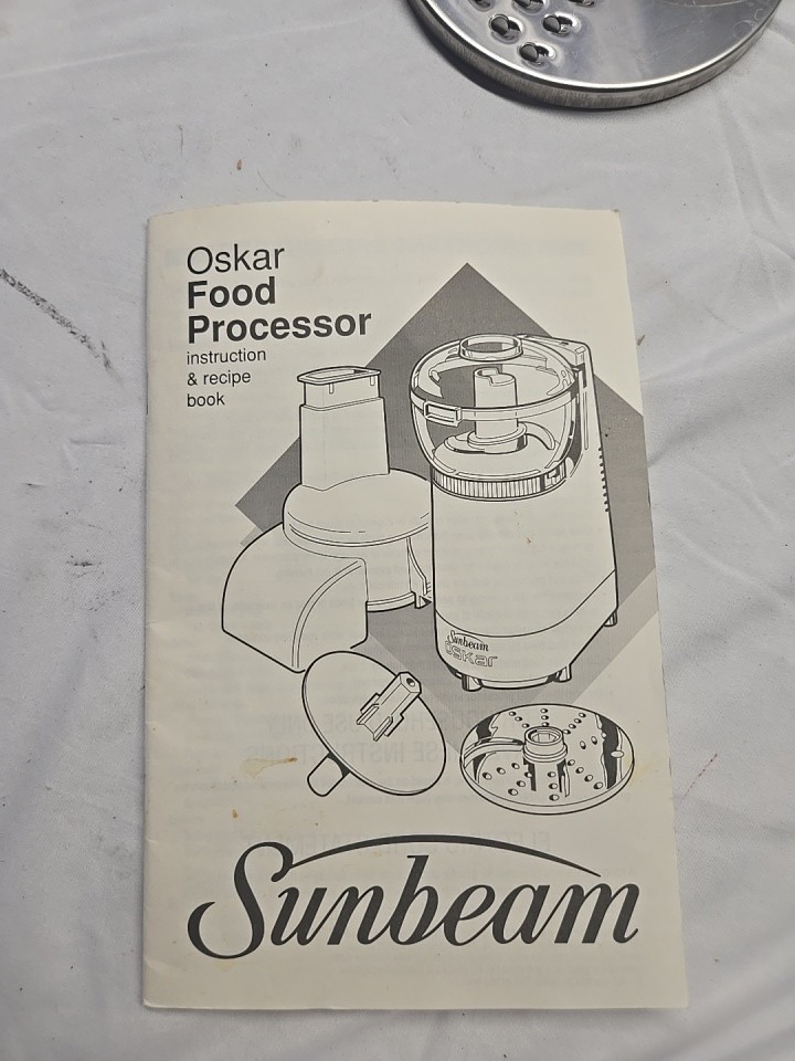Sunbeam Oskar Food Processor 14081 Tested With Parts Vintage Food Chopper