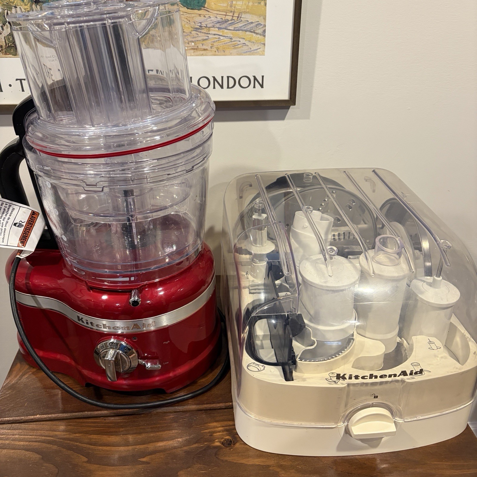 KitchenAid KFP1642MCA 16 Cup Food Processor Candy Apple Red With Extras READ