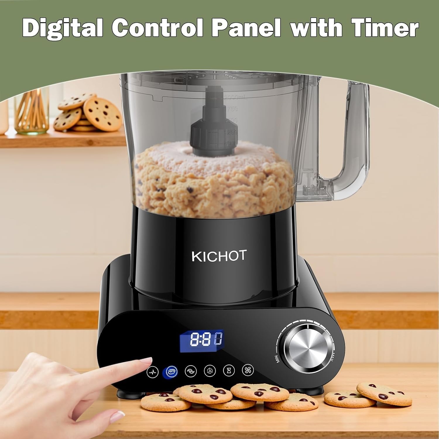 Elegant 12-Cup Food Processor & Vegetable Chopper – 600W Power & Speed Control