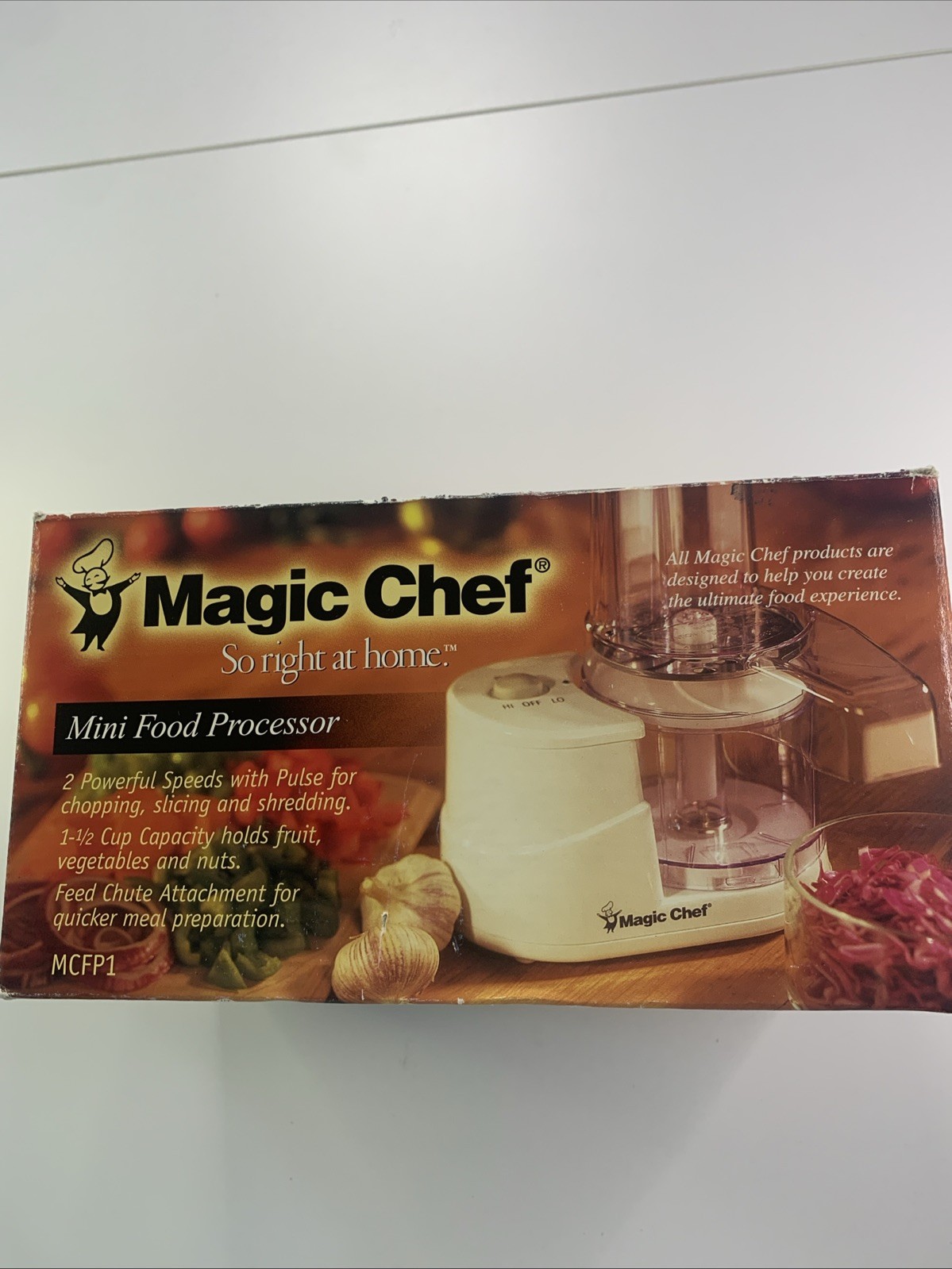 Magic Chef Mini Food Processor 2 Speeds Pulse MCFP1 1.5 Cup Capacity