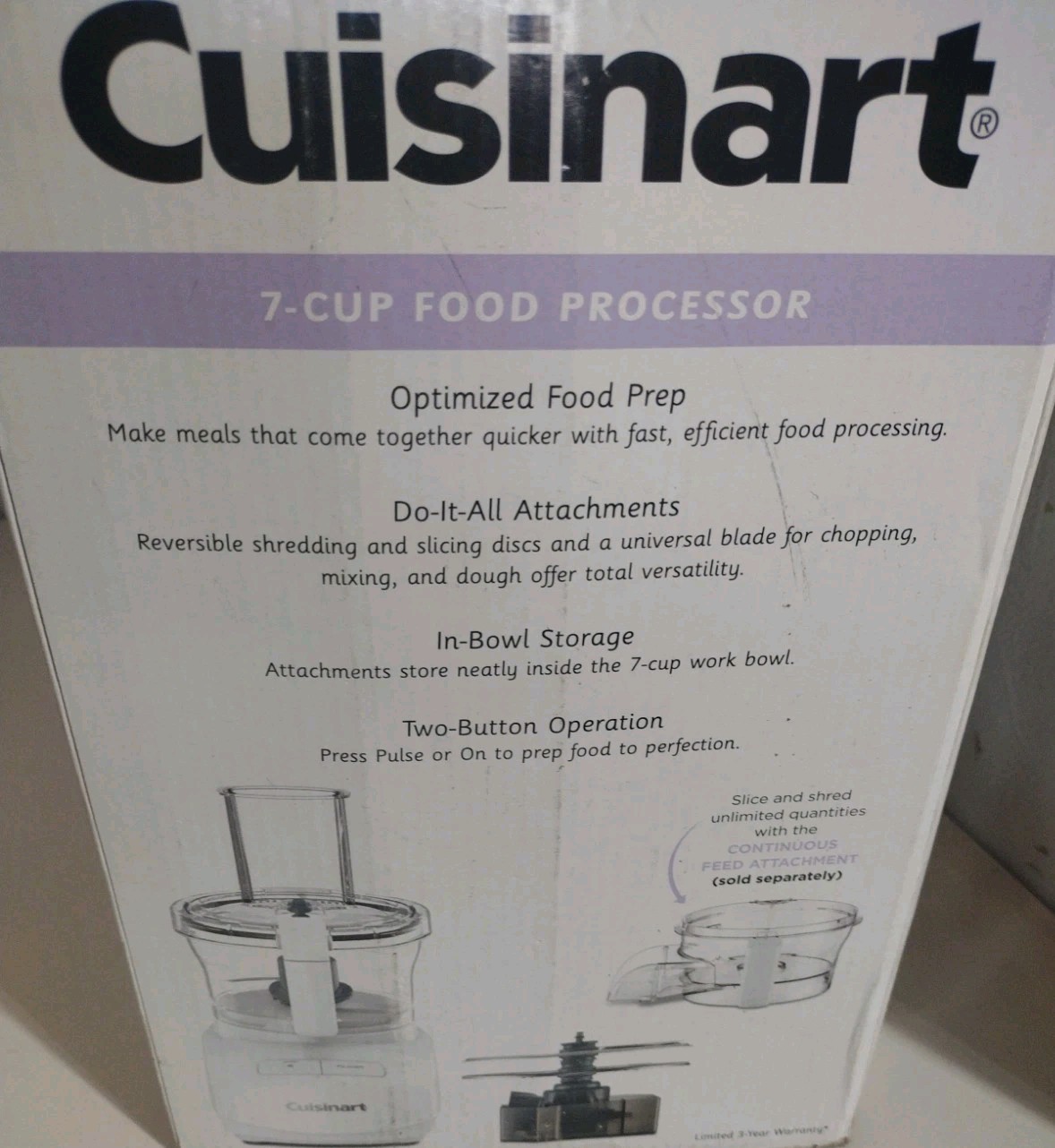 Cuisinart 7-Cup Food Processor FP-7 ~ Brand New