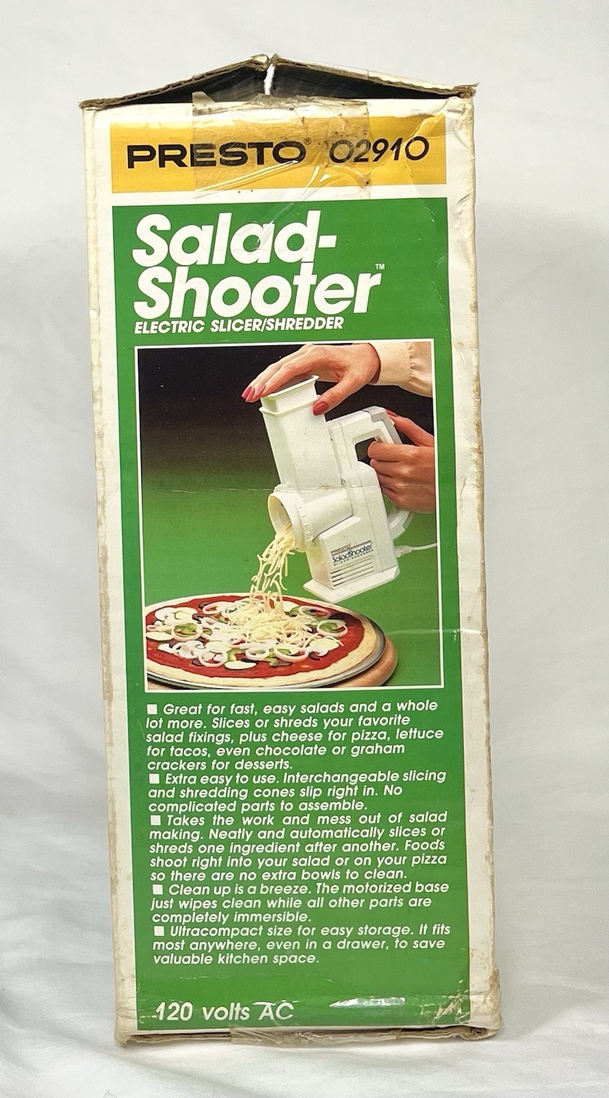 Presto Salad Shooter Electric Food Slicer Shredder 02910 Vintage NOS NEW Sealed
