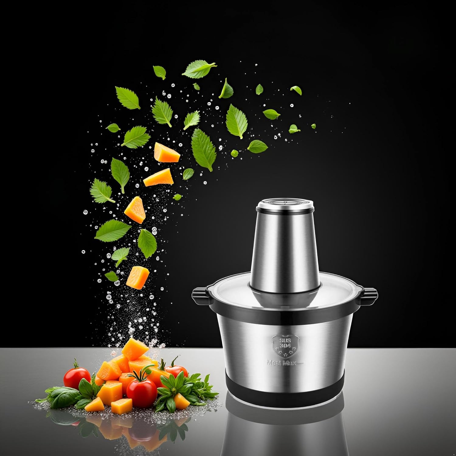Electric Food Processor, 1000W Meat Grinder & Vegetable Chopper with 6L 304# Sta