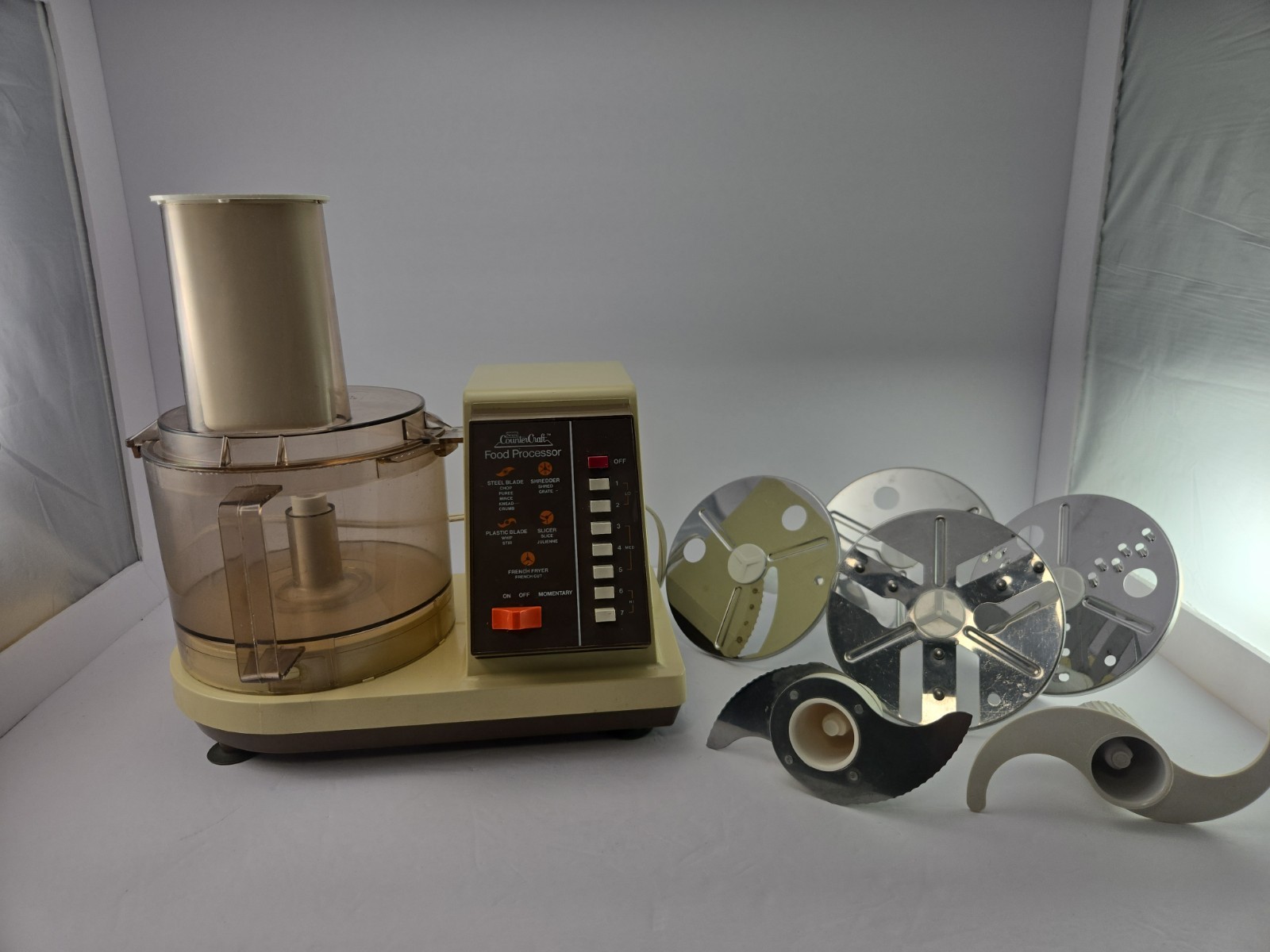 Vintage Sears Counter Craft Food Processor 7 Speed 400.823603 Tested Works