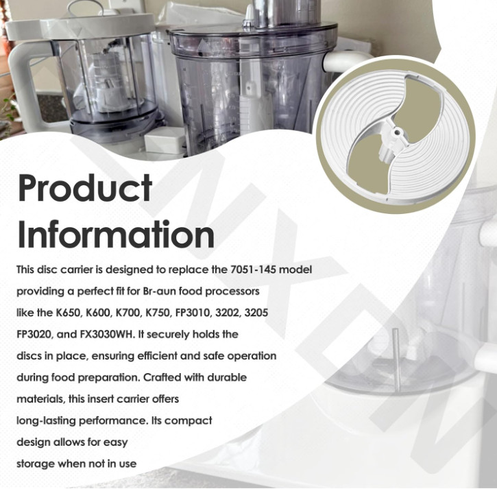 Disc Carrier For Br-aun Food Processor, Replace 7051-145 For K650 K600 K700 K750