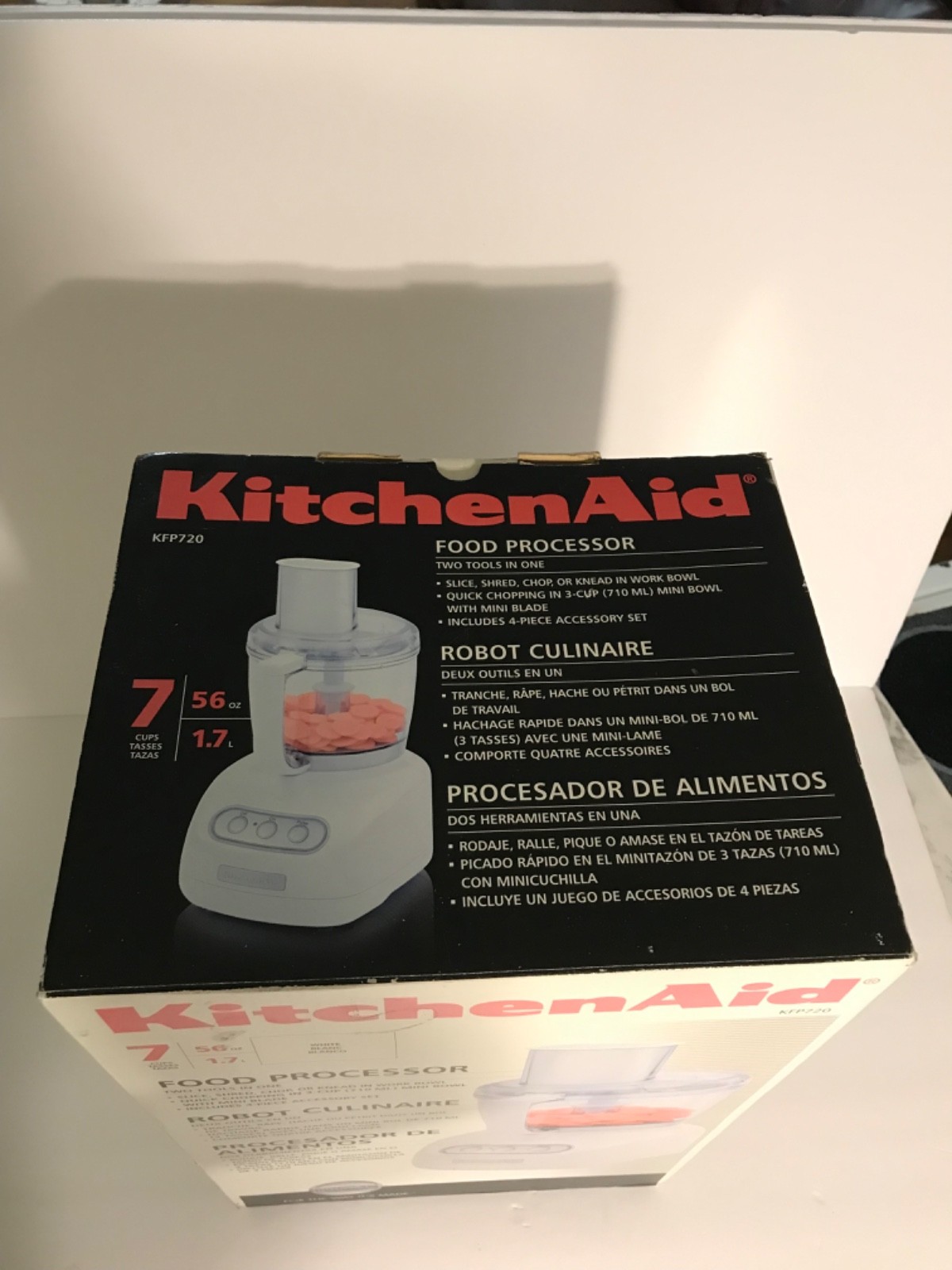 RARE Vintage New Open Box KitchenAid KFP720 Food Processor 7 Cups 56 Oz 1.7 L