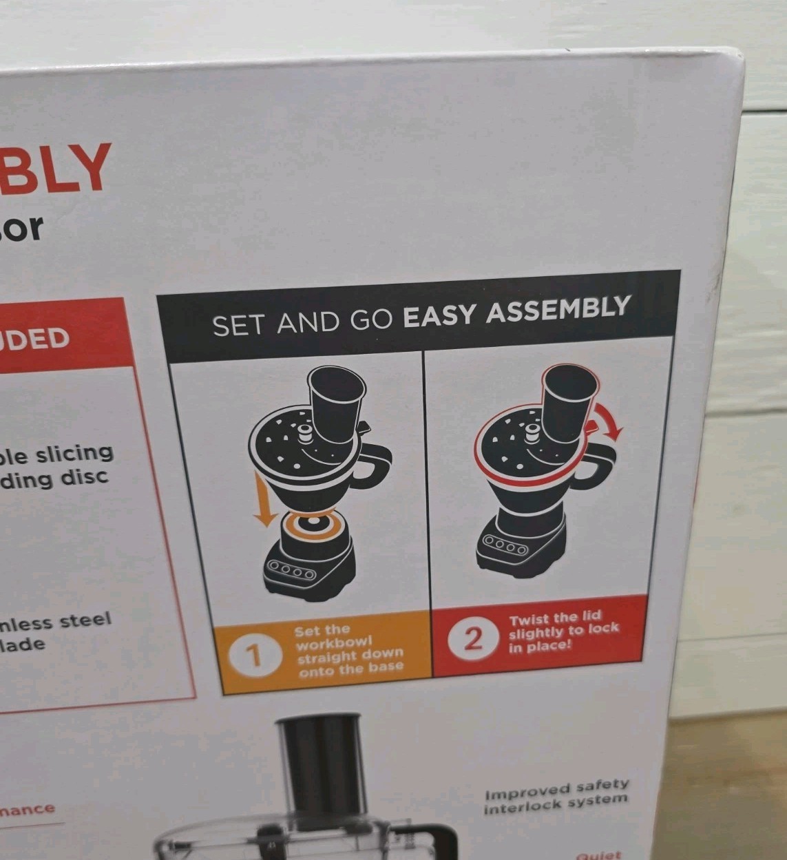 BLACK+DECKER Easy Assembly 8-Cup Food Processor, Black, FP4200B, New Sealed Box