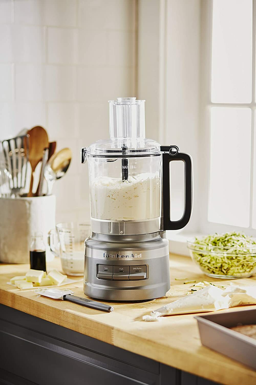 KitchenAid RKFP0919CU 9 Cup Food Processor, Contour Silver (Used)