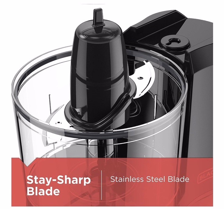 BLACK+DECKER 1.5-Cup Electric Food Chopper, One Touch Pulse, 150W Motor, Stay