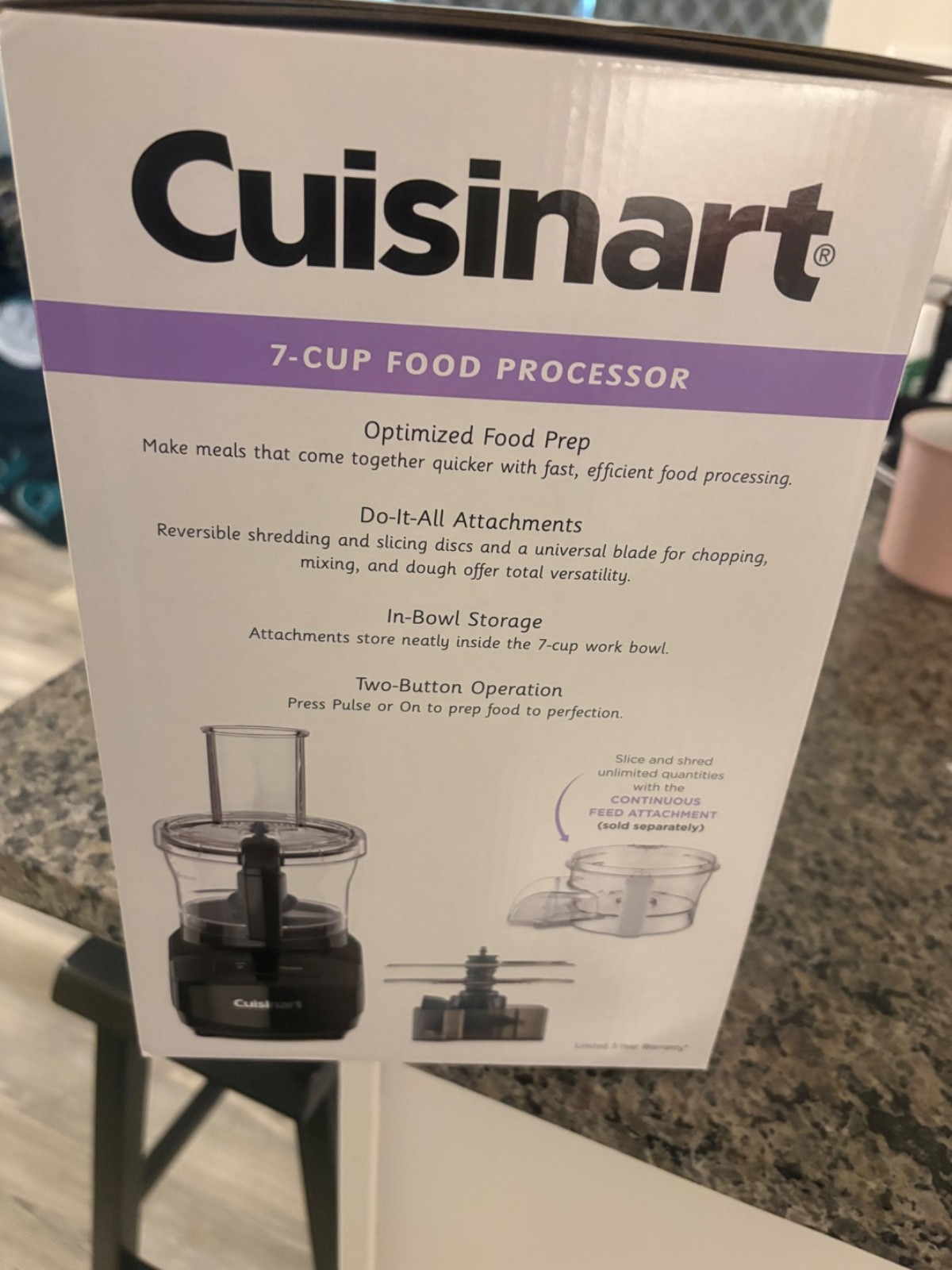 Cuisinart 7-Cup Food Processor FP-7 ~ Brand New