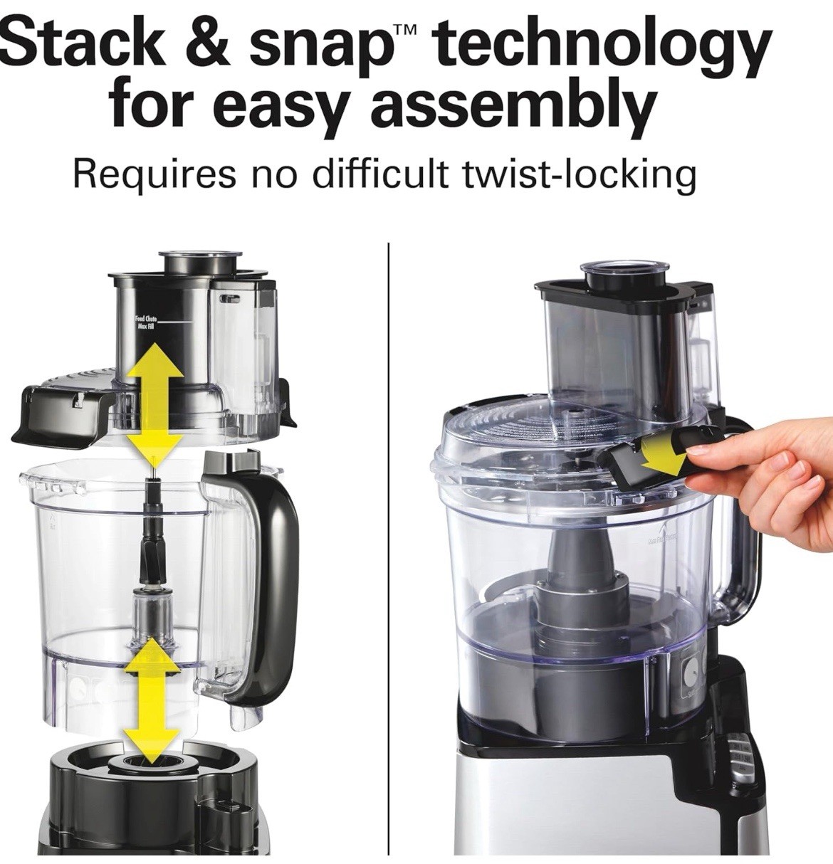 Hamilton Beach 70725A 12 cup Full-Size Food Processor – Black/Silver