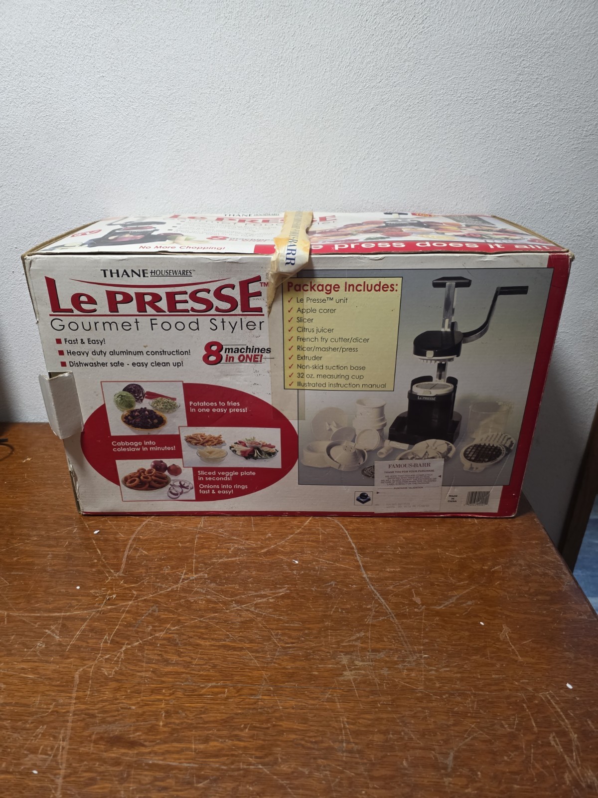 New Le Presse Gourmet Food Styler Slicer 8 in 1 Food Processor Prep Attachments