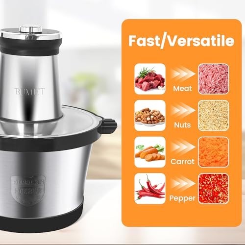16-Cup Electric Food Processor – 850W, LED Timer, 3-Tiered Blade for Chopping, M