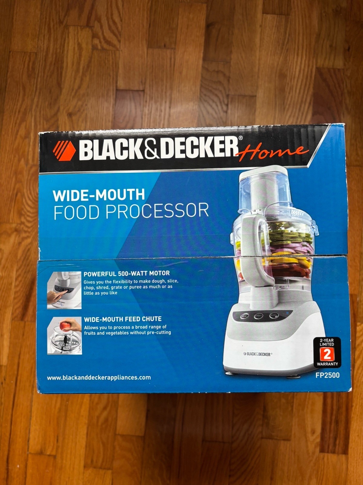 BRAND NEW Black & Decker FP2500 PowerPro Wide-Mouth 10-Cup Food Processor WHITE