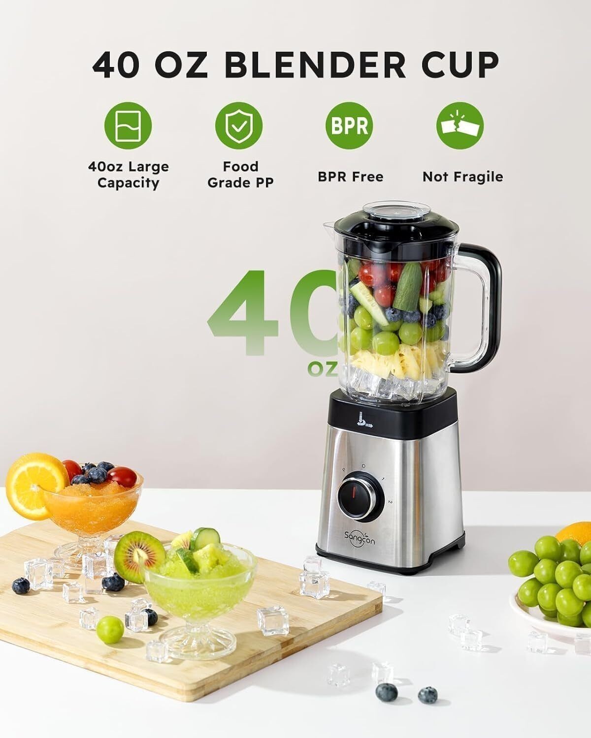 Blenders & Food Processor Combo for Kitchen 5 in 1 Blender for Shakes &Smoothies