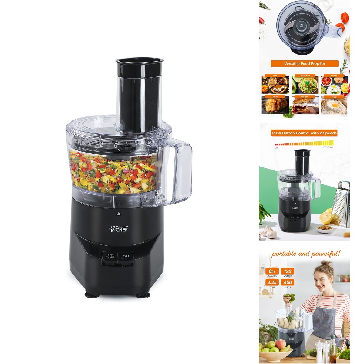 Commercial CHEF CHFP4MB 4-Cup Food Processor