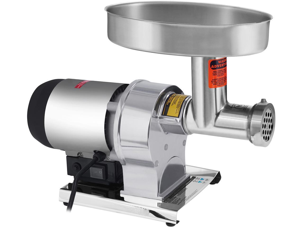 WestonSupply 09-0501-W Silver Butcher Series #5 Meat Grinder – .35 HP