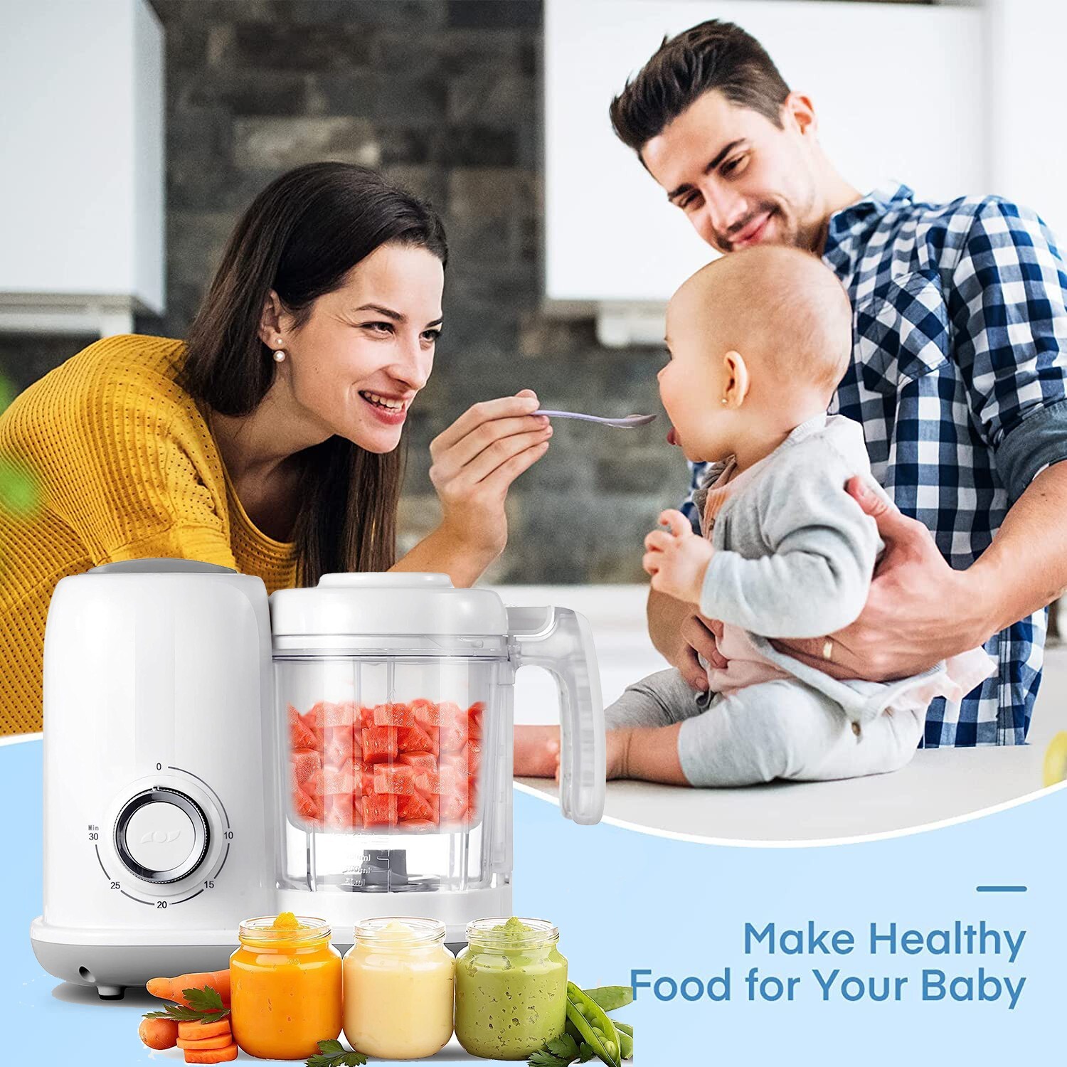 5 in 1 Multifunctional Food Processor 600W Kitchen Food Chopper Blender 10 Cups