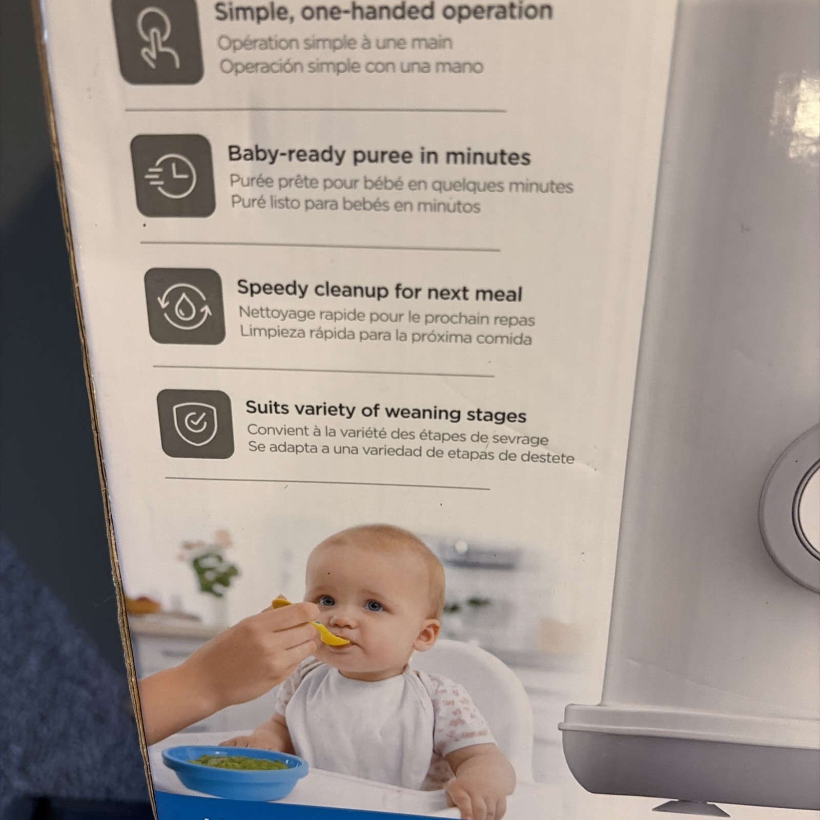 Black+Decker 400 Milliliter All in 1 Baby Food Maker with Steam Time New Unused!