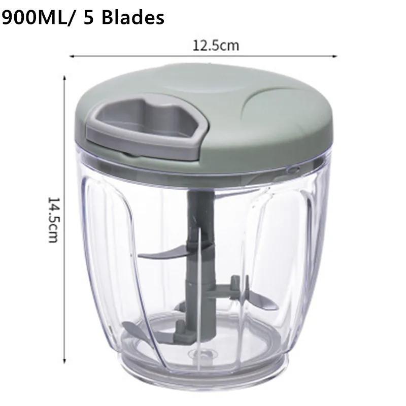 Versatile Kitchen Tool – 500/900ml Manual Mincer & Chopper