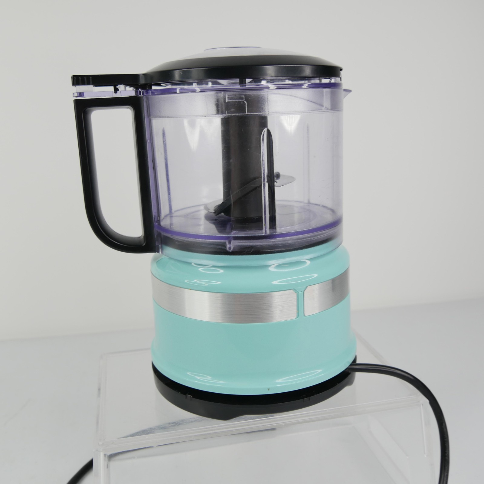KitchenAid 3.5 Cup Mini Food Processor KFC3516AQ Aqua Blue Electric Chopper