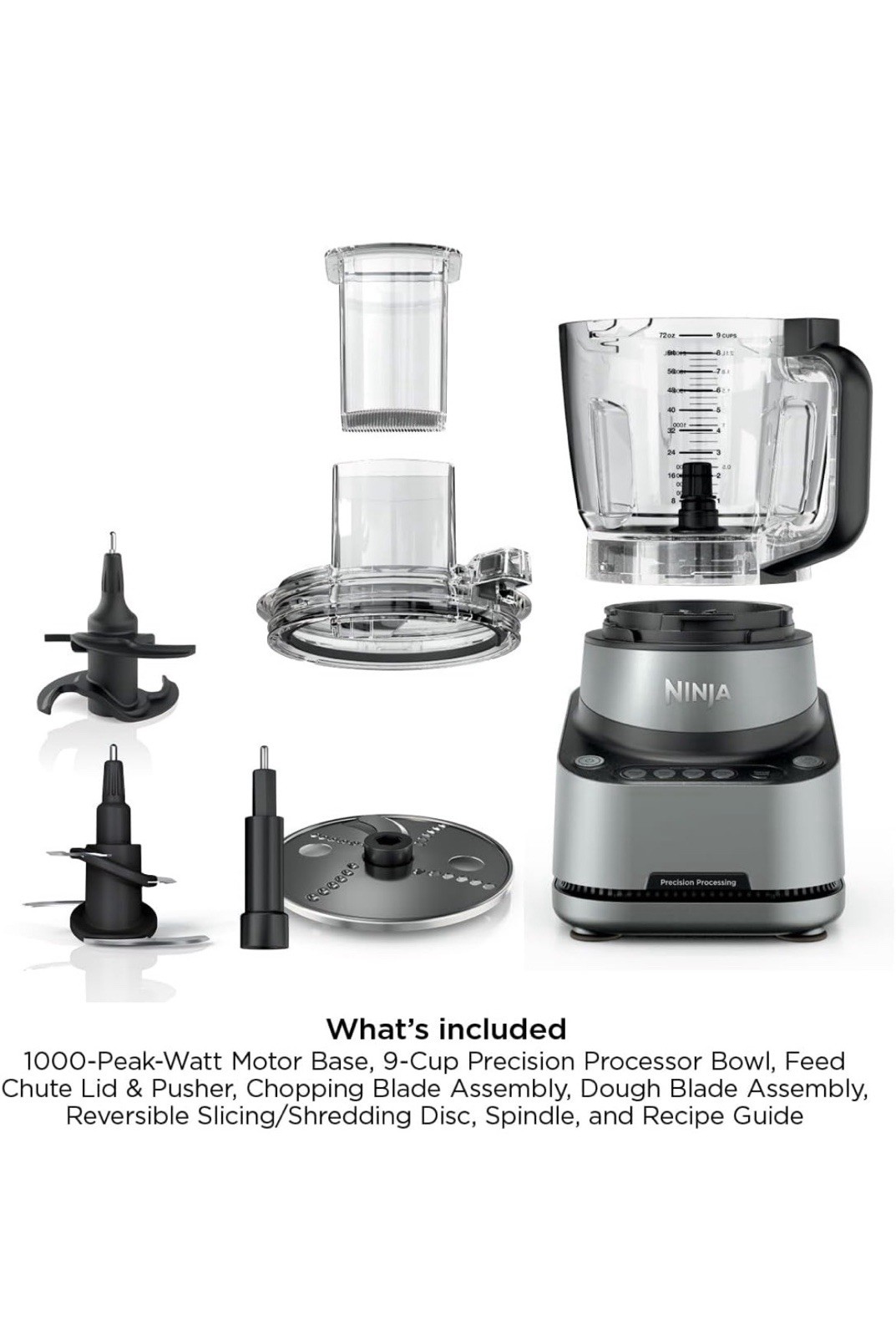 Ninja Food Processor Professional Plus 1000 Peak Watts 4 Function For Chopping S