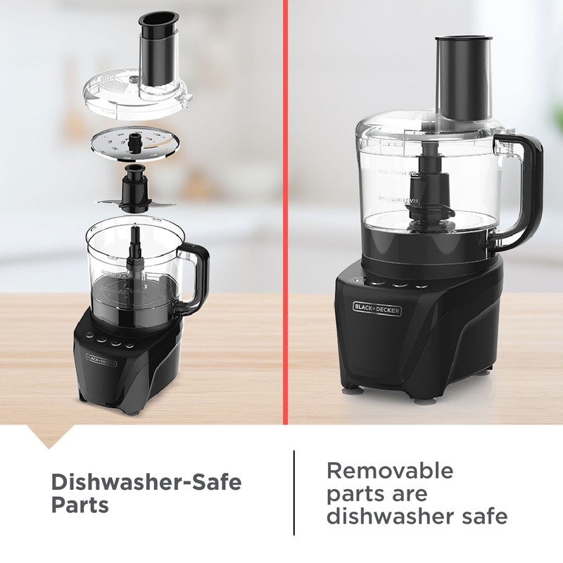 Easy Assembly 8-Cup Food Processor 850W Dual Speed Stainless Steel Blade New