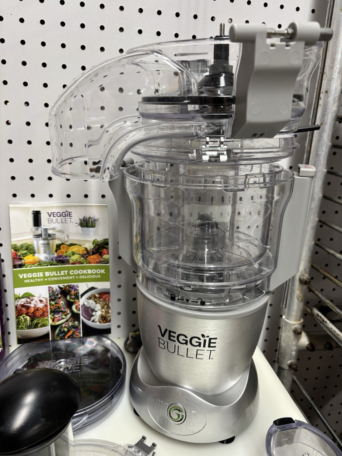 Veggie Bullet Food Processor 3 Functions: Slice, Shred, Spiralize