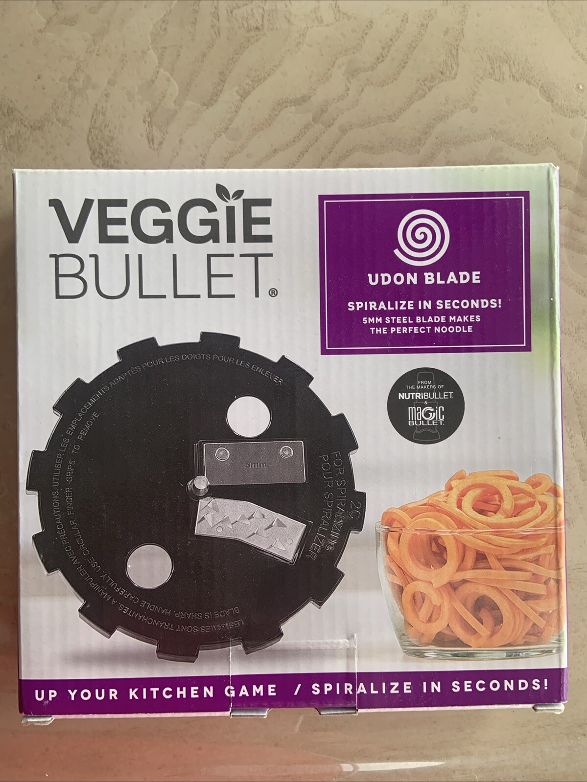 Veggie Bullet Udon Steel Blade Spiralize Fruit & Vegetables VB-BX029-23 Kitchen