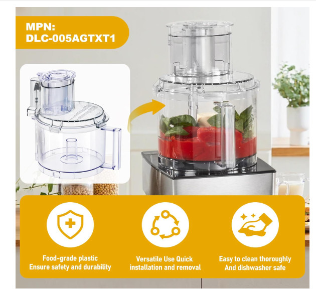 DLC-005AGTXT1 Food Processor Work Bowl for Cuisinart DFP-14 Models