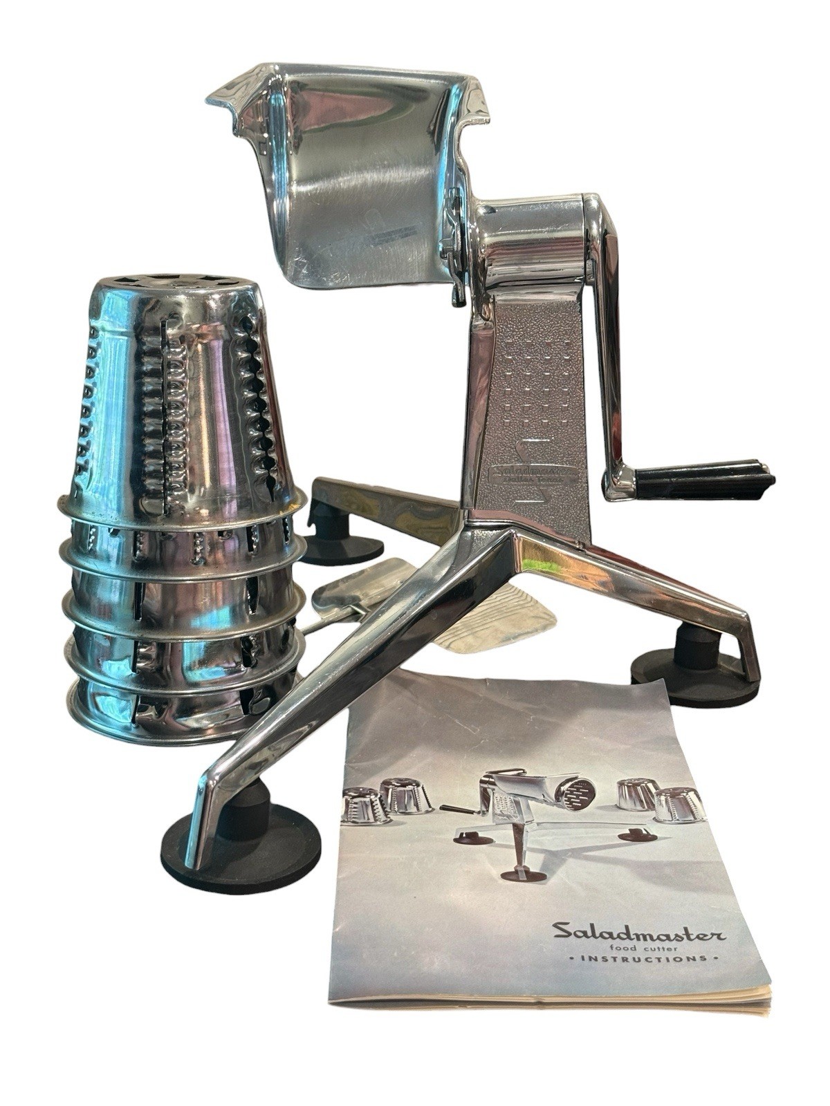 Saladmaster Machine with 5 Cones Manual Food Processor Slicer Grater Shredder