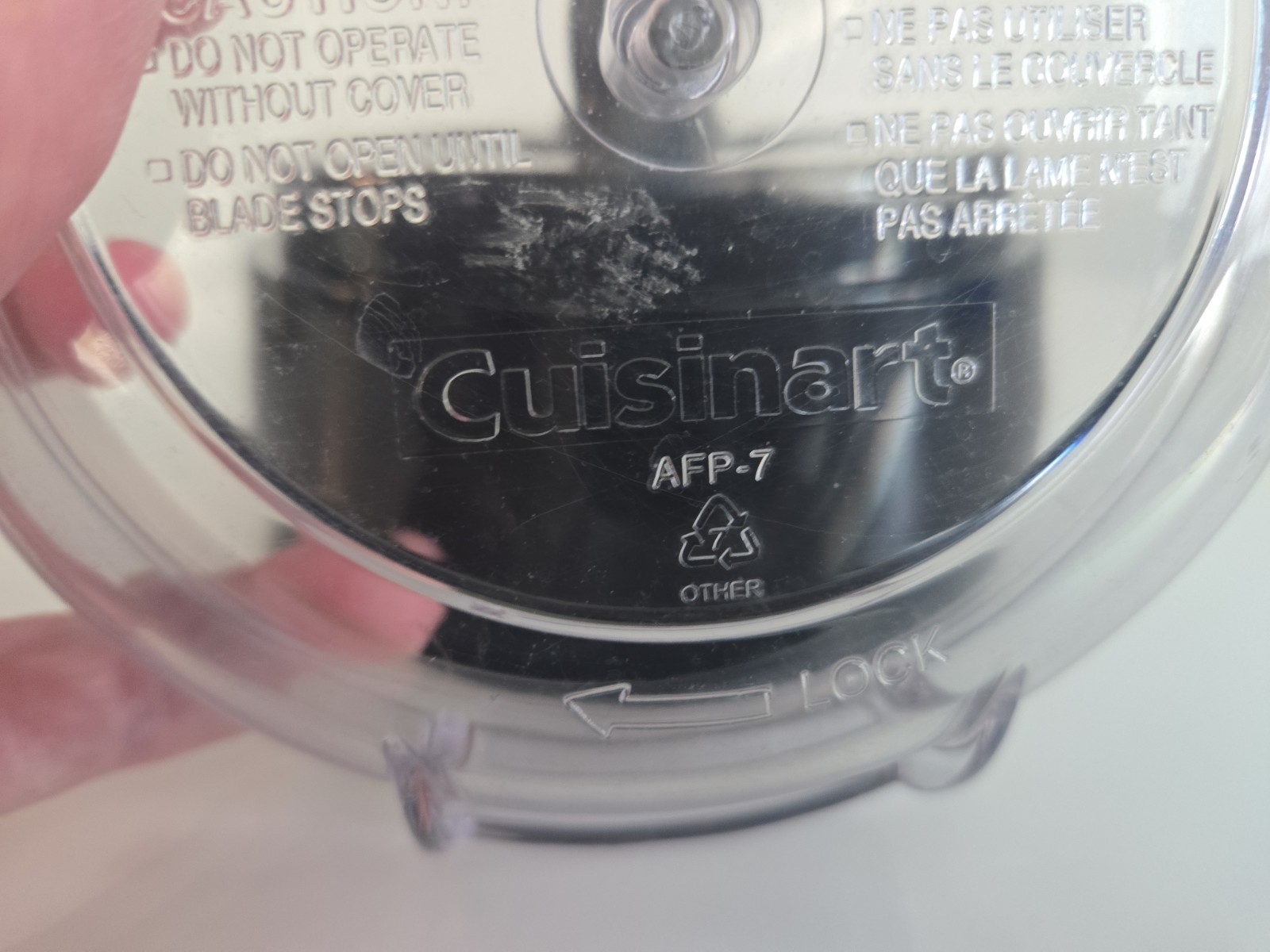Cuisinart PARTS CB 600 FPBW Duet Food Processor Bowl LID AFP‑7C & PROCESSOR BASE
