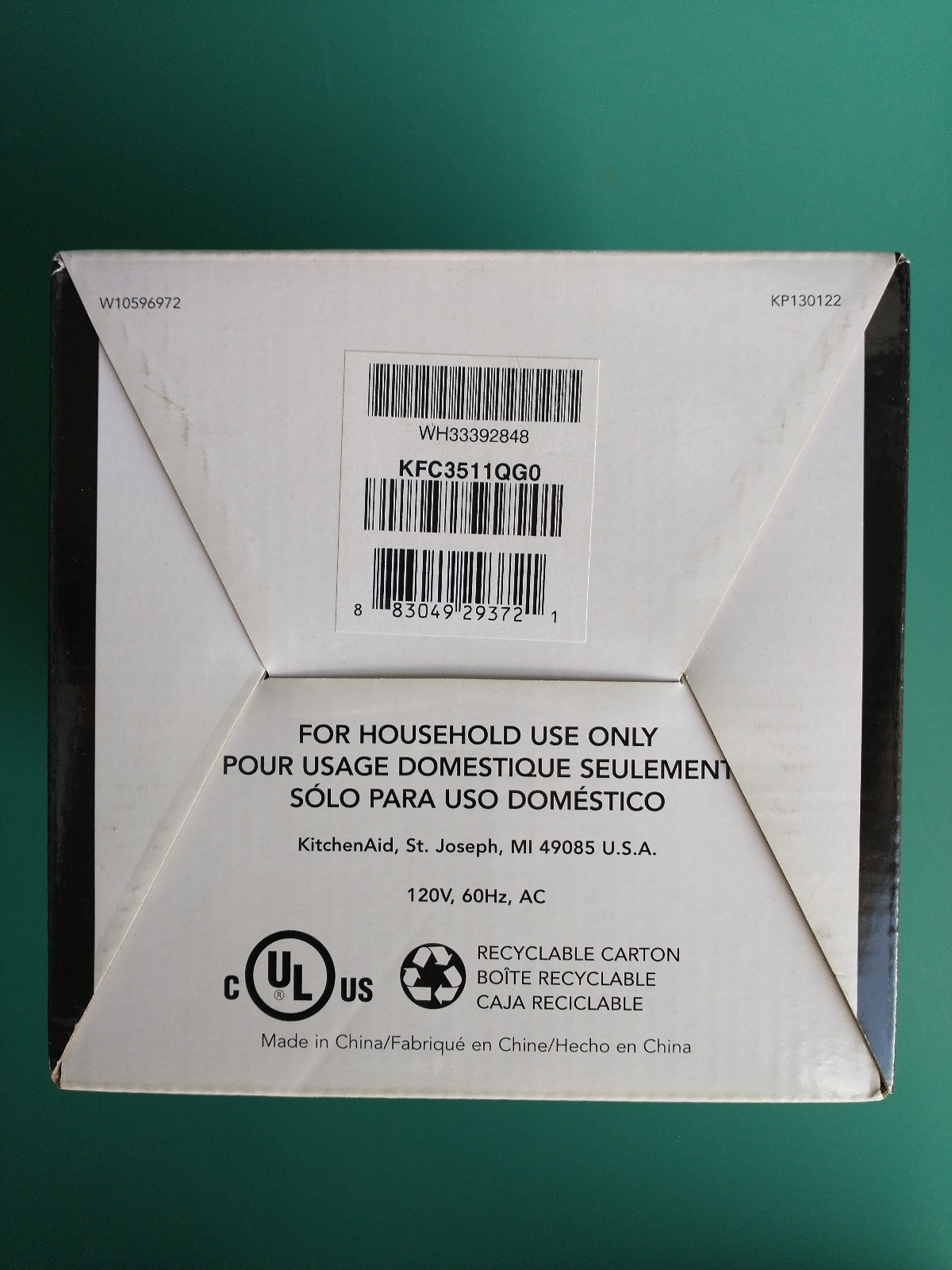 KitchenAid KFC3511QG 3.5 Cups 2-Speed Food Chopper – Liquid Graphite – NEW