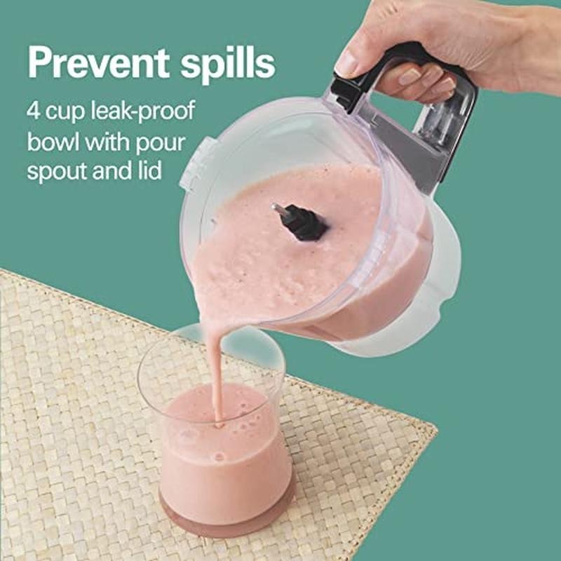 4-Cup Mini Food Processor Leak-Proof Bowl Easy Assembly Blend Chop Slice Shred