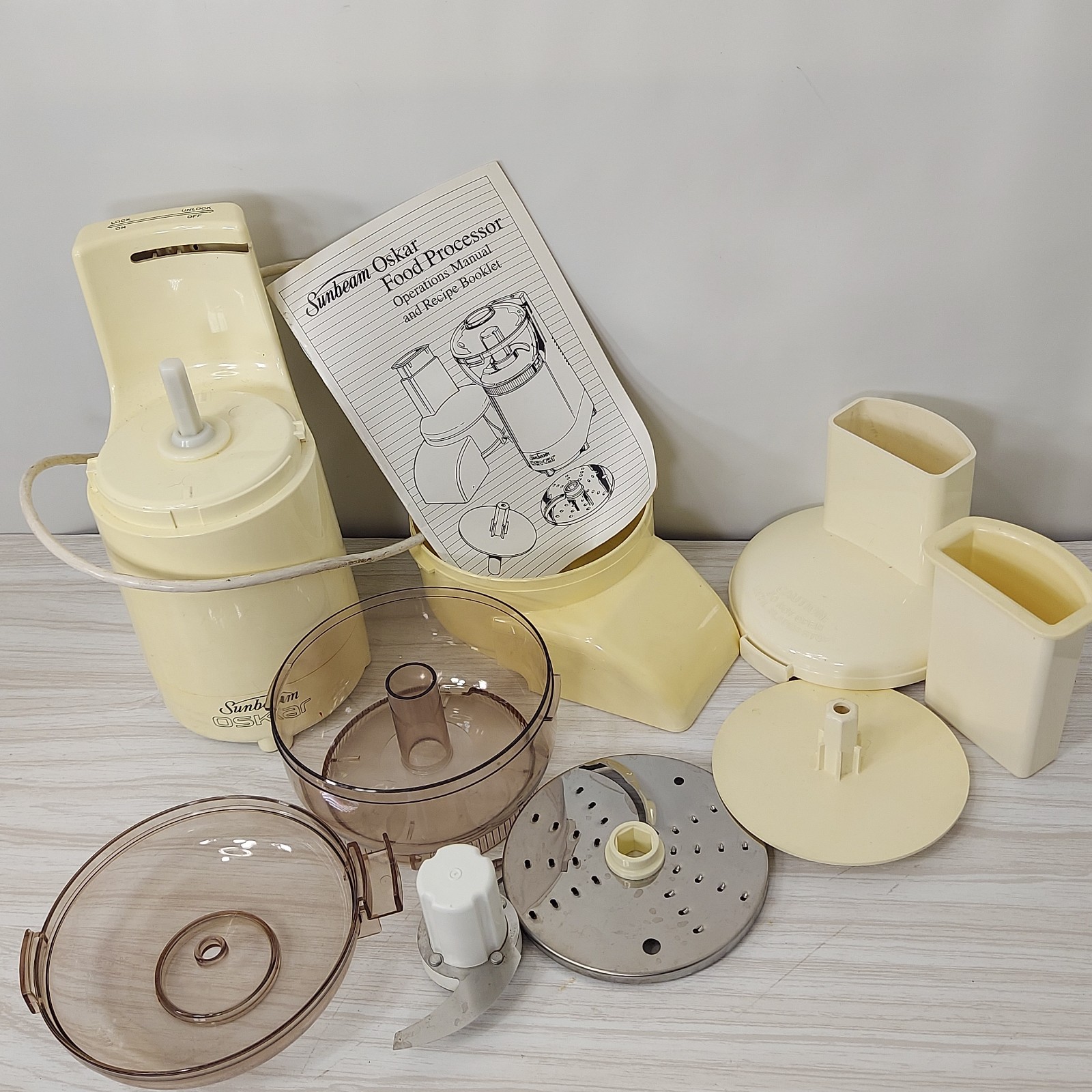 Sunbeam OSKAR Food Processor 14081 Complete Instruction Manual Chop Shred Slice