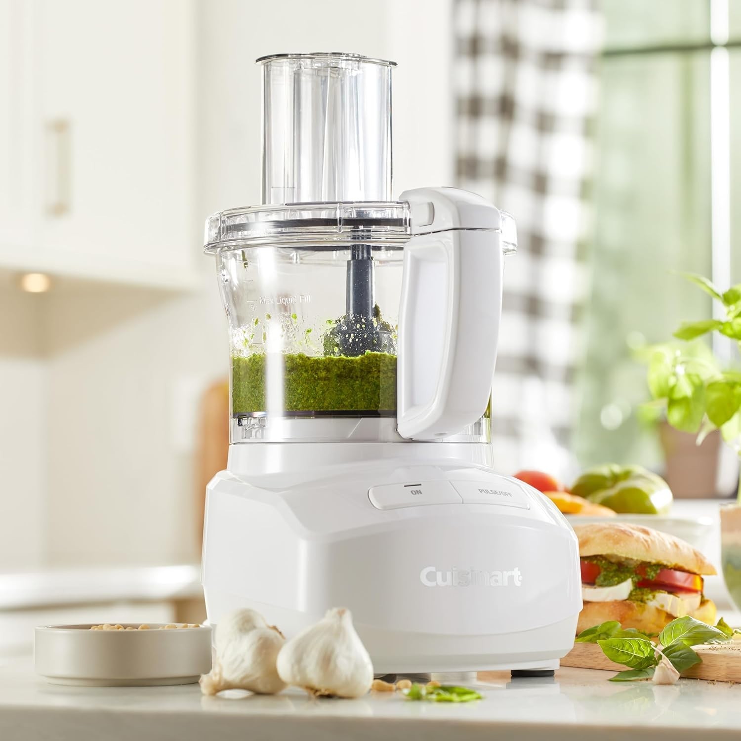 Cuisinart 7 Cup Food Processor White Cups 600W Core FP-7 Shredder Chops