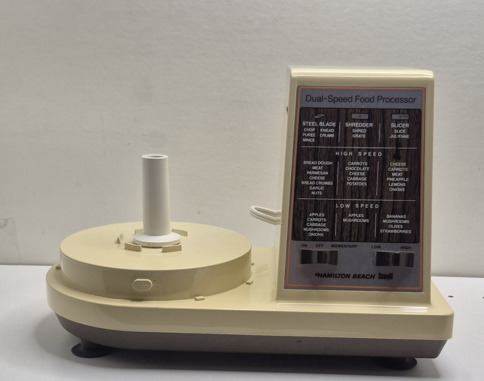 Vintage Hamilton Beach Scovill Dual Speed Food Processor Model 702-3 TESTED