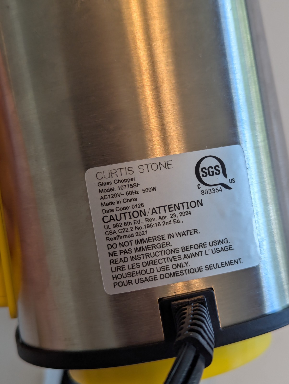 Curtis Stone 13-Cup Electric Chop Master Food Processor Motor Only – 10775SF