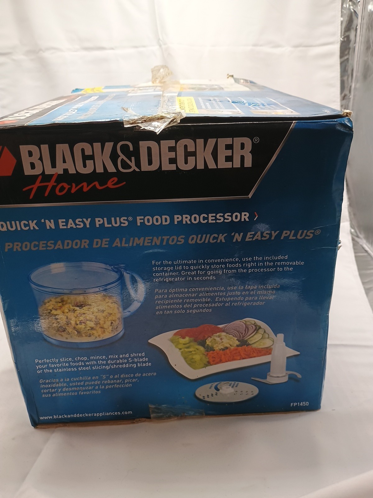 BLACK & DECKER Quick N Easy Food Processor FP1450 Open Box With Box Damage