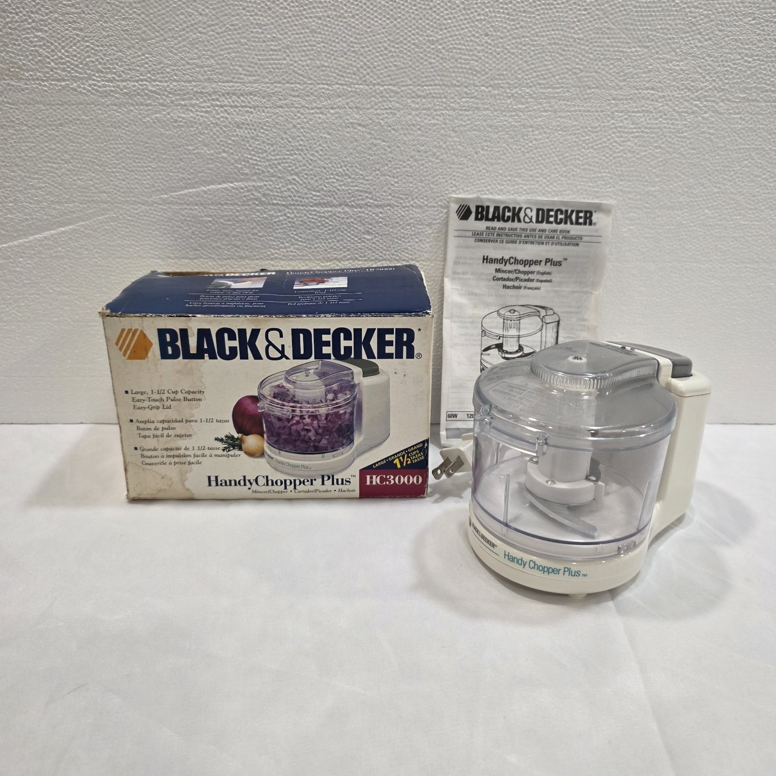 Black & Decker Handy Chopper Plus HC3000 Food Chopper Tested w/ Box