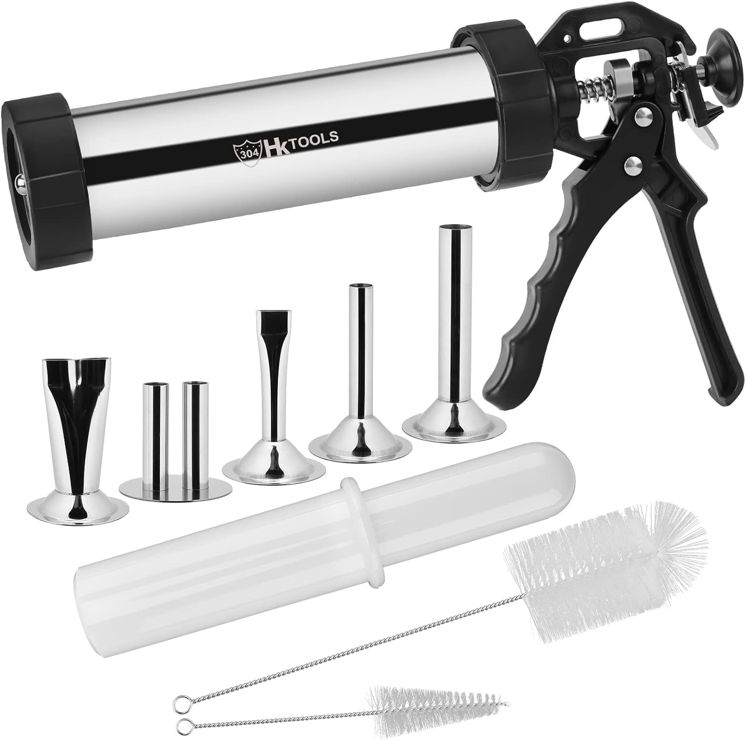 HK Jerky Gun Kits, Maker Gun, Beef 2.1LB Stainless Sliver