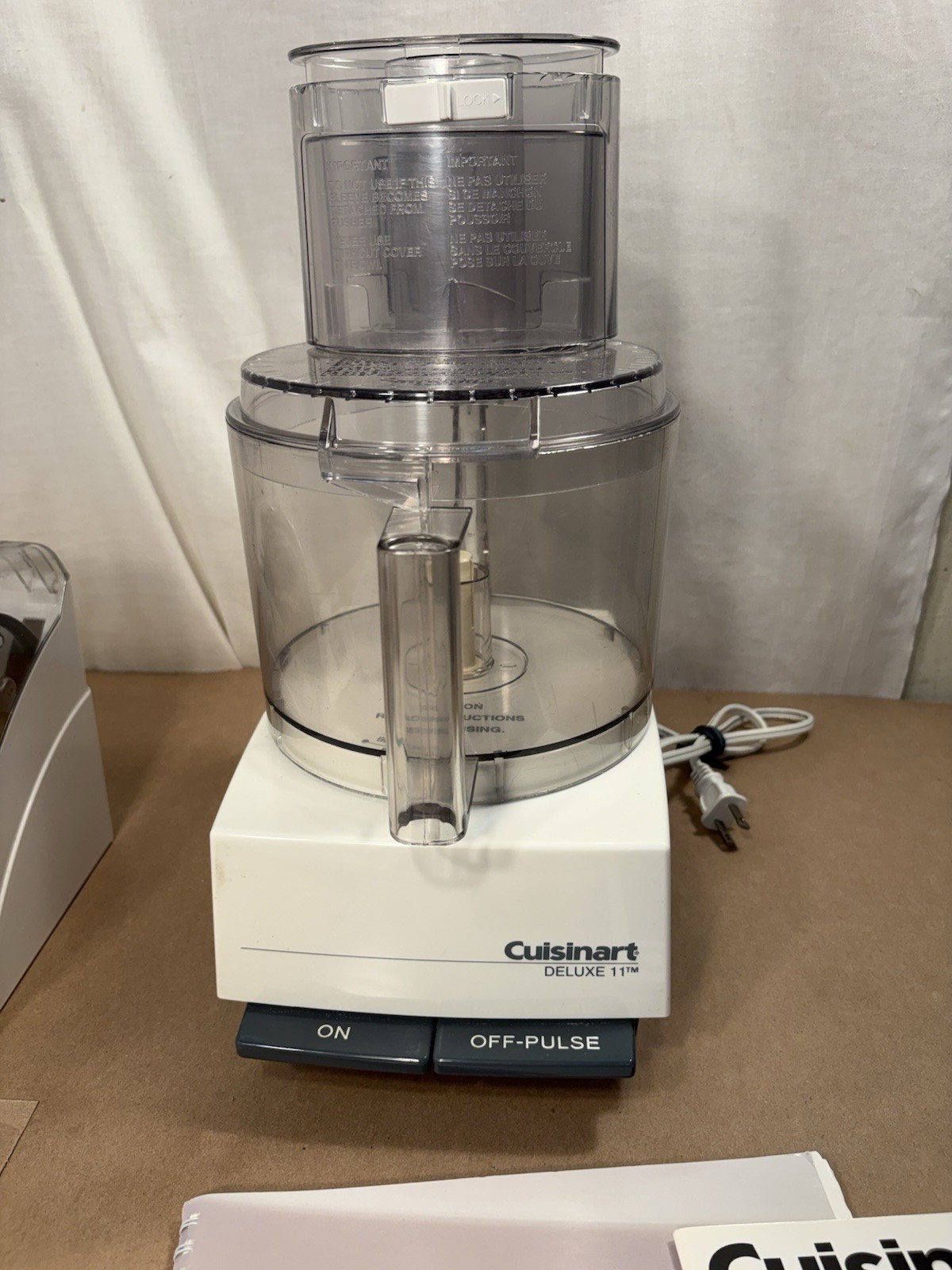 Cuisinart Deluxe 11 Food Processor DFP-11TX Tested Working White